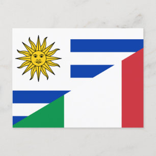 ウルグイタリアンアイ国旗 ポストカード
