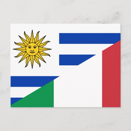 ウルグイタリアンアイ国旗 ポストカード (正面)
