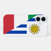 ウルグイタリアンアイ国旗 iPhone 16ケース (裏面横)