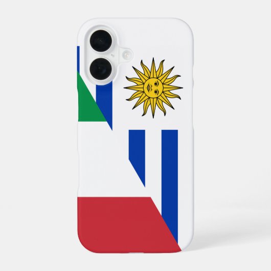 ウルグイタリアンアイ国旗 iPhone 16ケース (裏面)