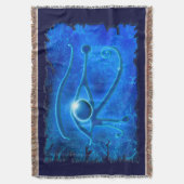 ウルスの青い目、古代エジプトのワジェット芸術 スローブランケット (正面縦)