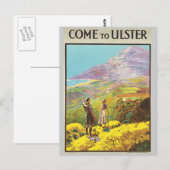 ウルスター来ブリティッシュ諸島へのヴィンテージ旅行ポスター ポストカード (正面/裏面)