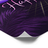 ウルスラ名Vorname lila retroポスターGeburtstag ポスター (角)