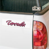 ウルスラ色あせたピンクのオーフクレバーステッカー バンパーステッカー (トラック上)