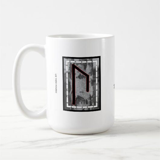 ウルズ・ルーン・マグ – 強さ! コーヒーマグカップ (左)