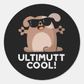 ウルティマットクールおもしろい犬プンダークBG ラウンドシール (正面)