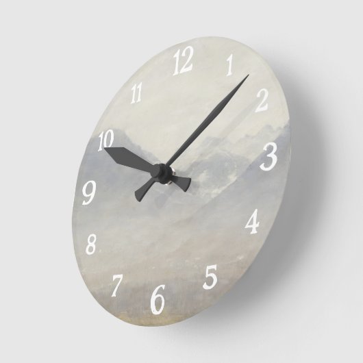 ウルテンバレーの景色 – タイムレス絵を描ズ ラウンド壁時計 (傾斜)