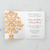 ウルトラエレガントギルドダマスクウェディング招待状 招待状 (内部)
