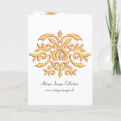 ウルトラエレガントギルドダマスクウェディング招待状 招待状 (裏面)