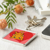 ウルトラキュートかわいいアニメ子猫 キーホルダー (側面)