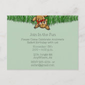 ウルトラキュートサファリレオパード誕生日招待状 インビテーションポストカード (正面)