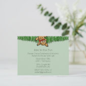 ウルトラキュートサファリレオパード誕生日招待状 インビテーションポストカード (スタンド正面)