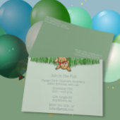 ウルトラキュートサファリレオパード誕生日招待状 インビテーションポストカード