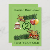 ウルトラキュートレオパードサファリ誕生日招待状ウィット インビテーションポストカード (正面/裏面)