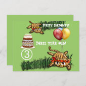 ウルトラキュートレオパードサファリ誕生日招待状ウィット インビテーションポストカード