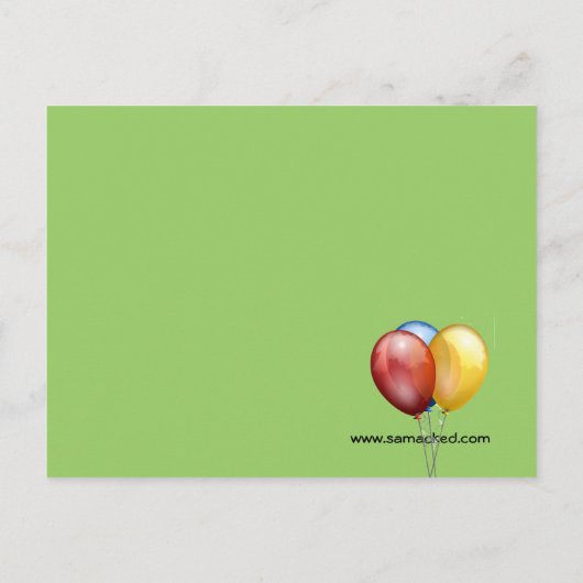 ウルトラキュートレオパードサファリ誕生日招待状ウィット インビテーションポストカード (裏面)