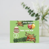 ウルトラキュートレオパードサファリ誕生日招待状ウィット インビテーションポストカード