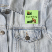 ウルトラキュートレオパードサファリ誕生日招待状ウィット 缶バッジ (インサイチュ)