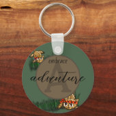 ウルトラキュートレオパードサファリ誕生日招待状 キーホルダー (正面)