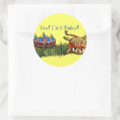 ウルトラキュートレオパードサファリ誕生日招待状 ラウンドシール (バッグ)