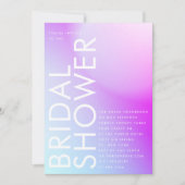 ウルトラグラデモダンィエントパープル秋ブライダルシャワー 招待状 (正面)