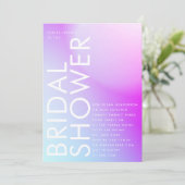 ウルトラグラデモダンィエントパープル秋ブライダルシャワー 招待状 (スタンド正面)