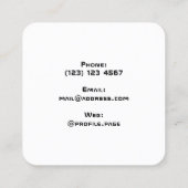 ウルトラグラデモダンーションサークルテク刺激を受けたニック スクエア名刺 (裏面)