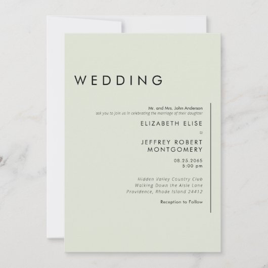 ウルトラコンテンポラリーセージ結婚ズ 招待状 (正面)