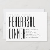 ウルトラシンプルモダンはっきりした結婚ーのリハーサル 招待状 (正面)