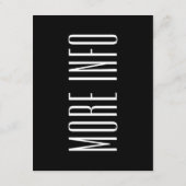 ウルトラシンプルモダンミニマル白黒結婚ズ エンクロージャーカード (裏面)