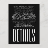 ウルトラシンプルモダンミニマル白黒結婚ズ エンクロージャーカード (正面)