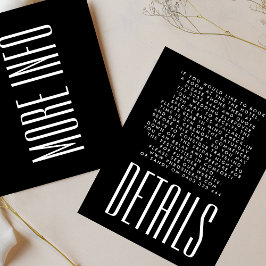 ウルトラシンプルモダンミニマル白黒結婚ズ エンクロージャーカード