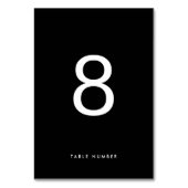 ウルトラシンプルモダンミニマル白黒結婚ズ テーブルナンバー (正面)