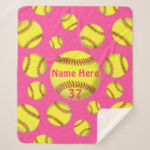 ウルトラソフトシェルパソフトボパーソナライズされたール毛布 シェルパブランケット (正面)