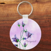 ウルトラバイオレットの水色ブルーベルに名前を付ける キーホルダー (正面)