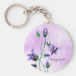 ウルトラバイオレットの水色ブルーベルに名前を付ける キーホルダー