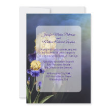 ウルトラバイオレットアイリス結婚式招待状