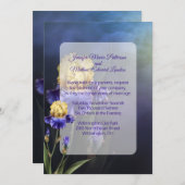 ウルトラバイオレットアイリス結婚式招待状 招待状 (正面/裏面)