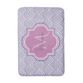 ウルトラバイオレットアーチ型ホタテ蘭モノグラム名 バスマット (正面縦)