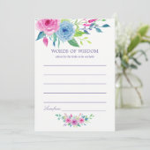 ウルトラバイオレットウォーター色フローラブライダルママアドバイス アドバイスカード (スタンド正面)