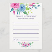 ウルトラバイオレットウォーター色フローラブライダルママアドバイス アドバイスカード (正面)