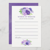 ウルトラバイオレットウォーター色フローラブライダルママアドバイス アドバイスカード (正面/裏面)