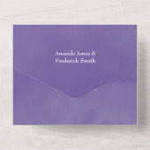 ウルトラバイオレットカラーコンボ結婚フローラ オールインワン招待状 (裏面)