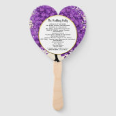 ウルトラバイオレットハートリーフツリー結婚式 プログラム ハンドファン (裏面)