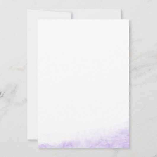 ウルトラバイオレットバラフローラサマー結婚式招待状 招待状 (裏面)