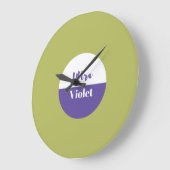 ウルトラバイオレットパントーン2018デザイン ラージ壁時計 (傾斜)