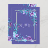 ウルトラバイオレットパープルアクアフローラシックザデイト 案内ポストカード (正面/裏面)