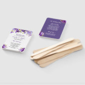 ウルトラバイオレットパープルフローラ結婚式 プログラム ハンドファン (組立なし)