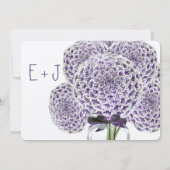 ウルトラバイオレットパープルメイソンジャー結婚式招待状 招待状 (裏面)