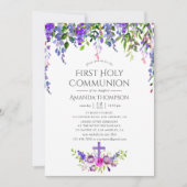 ウルトラバイオレットフローラファースト聖餐式 招待状 (正面)